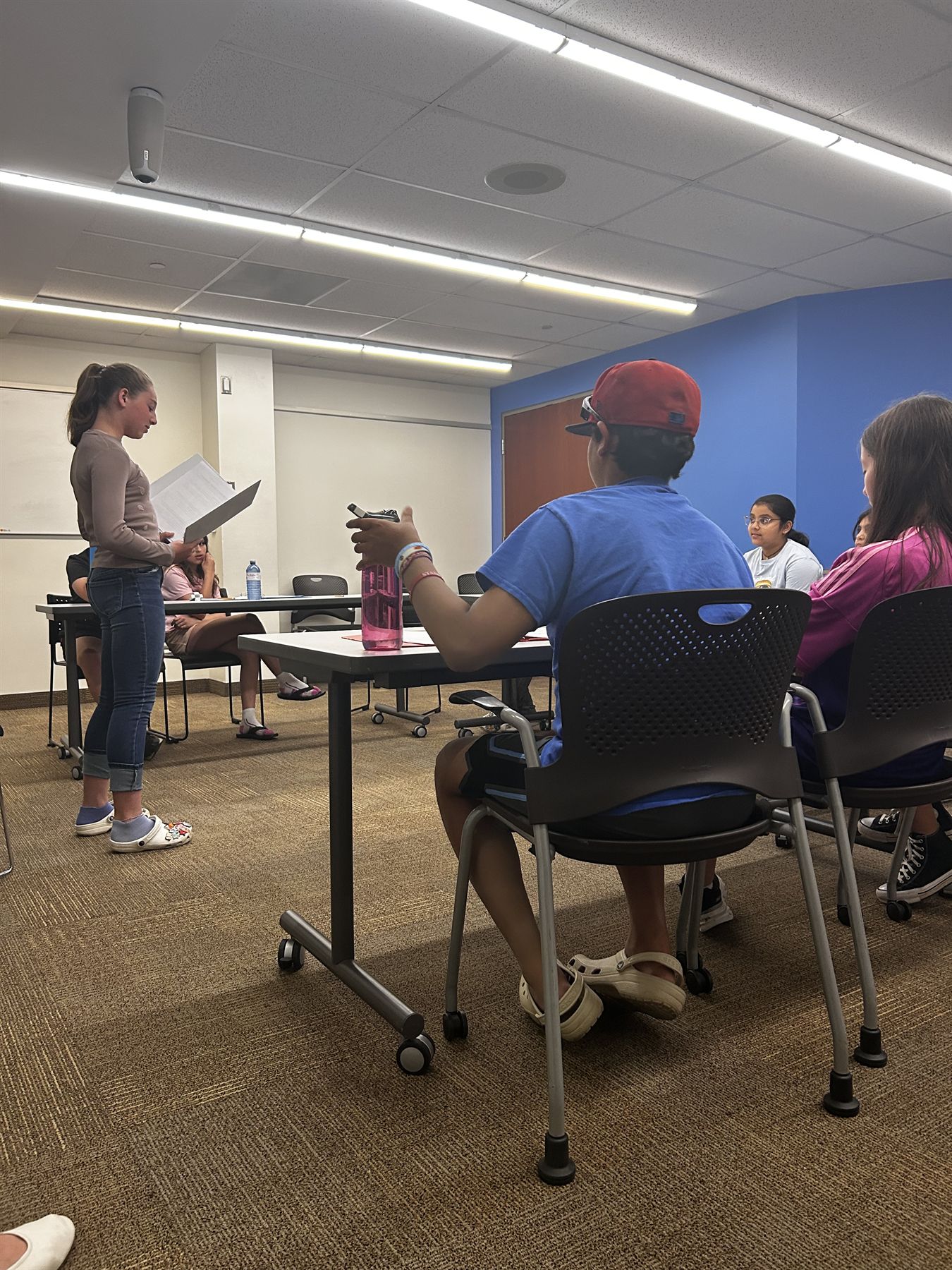 Students working together during a session